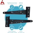 EternaNest T Hinge Set 4Piece Light Duty Gate Hinges for Wooden and