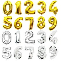 Raindrops Golden Aluminum Foil Number Balloons for Party Decorations Safe 10pcs Size 16 Inch