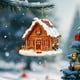 thumbnail image 5 of Ireezec Christmas Ornament Hanging Decorations, Acrylic Hou Winter Snowy Scenery Holiday Tree Decor for Home Party Festival Gift Decoration, 5 of 6