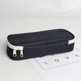 thumbnail image 1 of Canvas Pencil Case Large Capacity Zipper Pouch for School Office Supplies Organizer Stationery Bag with Multiple Compartments Water Resistant Fabric Pen Holder Case, 1 of 4