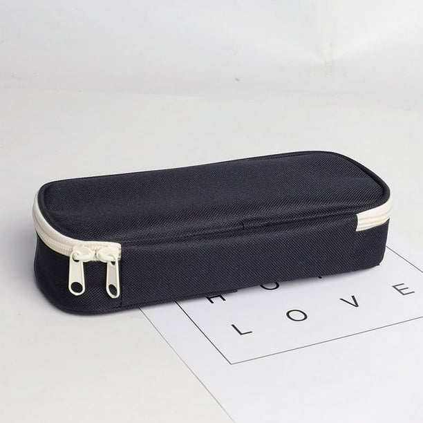 Estuche de lápices de gran capacidad: Estuche de tela suave para estudiantes,Organizador de papelería escolar con cierre de cremallera resistente