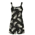 thumbnail image 5 of Tejiojio Labor Day Clearance,Women's Summer Comfortable Casual Suspender Printing Shorts Pocket Jumpsuit Shorts, 5 of 5