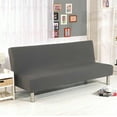 thumbnail image 2 of CJC Stretch Sofa Cover for Armless Sofa Bed - Futon Slipcover Furniture Protector without Armrests Fits 180-210cm Length (Gray), 2 of 9