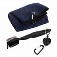 thumbnail image 1 of Microfiber Golf Towel Durable Golf Brush Tool Kit with Carabiner Clip Waffle Pattern Design Convenient Golf Cleaning, 1 of 7
