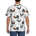 thumbnail image 3 of Bixox Men's Cool Chicken Printed Short Sleeve Skinny Athletic T-Shirt, 3 of 6