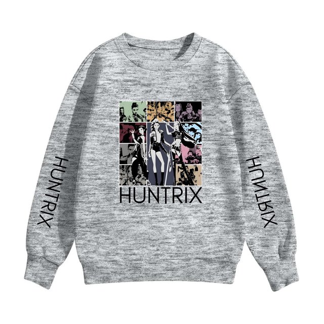 Moonsky Sudadera de cuello redondo Pop De-on - Sudadera de manga larga con estampado del cantante HUNTR/X - Sudadera de cuello redondo y manga larga para hombre y mujer Gris claro 120