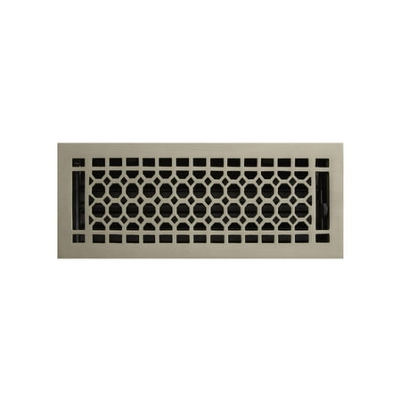 

Signature Hardware 929149-4-12 Honeycomb Brass Floor Register - Nickel