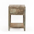 thumbnail image 5 of World Interiors Cordoba Reclaimed Teak Wood Night Stand in Teal Blue/Natural, 5 of 6