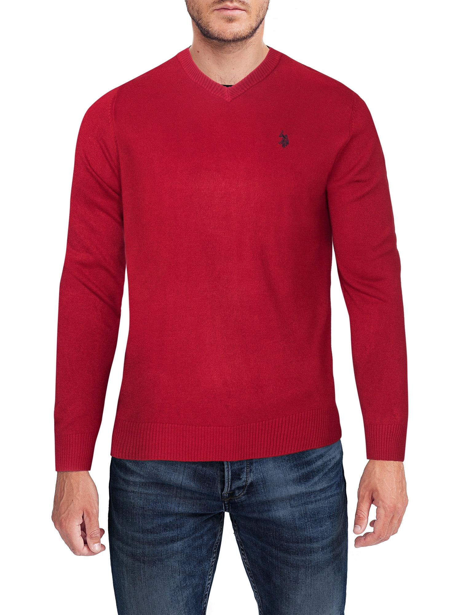 mens sweater red