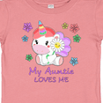 thumbnail image 4 of Inktastic My Auntie Loves Me- cute unicorn Boys or Girls Baby T-Shirt, 4 of 5