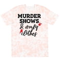 thumbnail image 3 of Inktastic Murder Shows and Comfy Clothes with Blood Splatter T-Shirt, 3 of 5