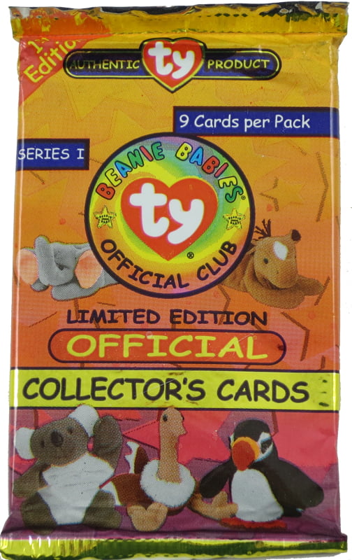 Ty Beanie Babies Series I S1 Collector Poster Shows All Cards For Complete Set 