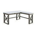 thumbnail image 2 of Newboti Furniture Talmar Marble Top Weathered Gray Finish Writing Desk With Lift Top 0006, 2 of 6