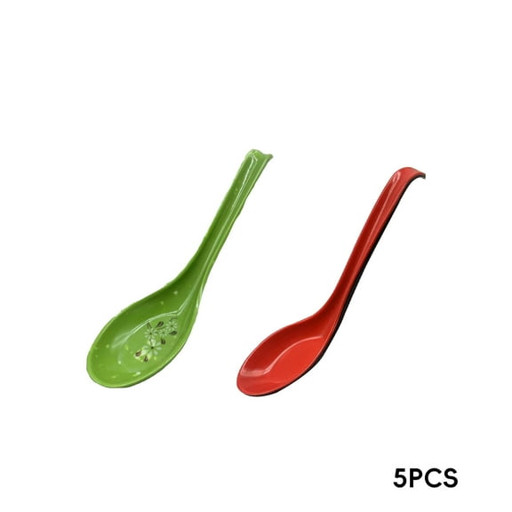 FACEGA Soup Spoons,Practical Design Plastic Soup Spoon,Chic Look Asian Soup Spoon