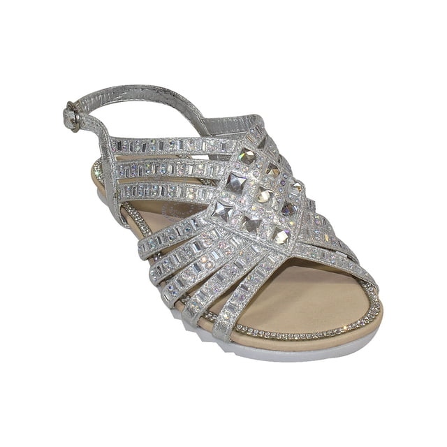 Sandalias Casuales LEON Niña 866p Plata Textil