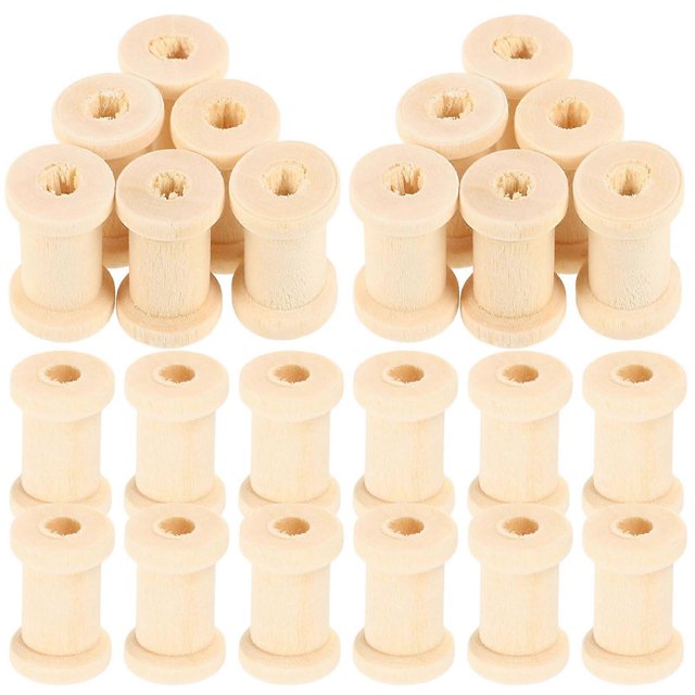 Wooden Sewing Spools Home Yarn Holder for Knitting Thread 200Pcs
