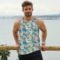 thumbnail image 6 of Salouo Flower and Sail Boat for Men's Tank Tops,Sleeveless Muscle Shirts for Men Quick Dry Workout Tank Top Gym Muscle Tee Fitness Bodybuilding Sleeveless T Shirt-X-Large, 6 of 7