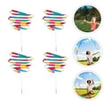 thumbnail image 4 of 4Pcs 18.5x1.8in Multi-colored Striped Gymnastics Ribbons for Dance Streamers, 4 of 9
