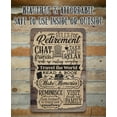 thumbnail image 2 of Metal Sign - Retirement Rules - (Not Printed on Wood) Durable Metal Sign - Use Indoor/Outdoor - Makes a Great Retirement Gift and Cabin and Rest House Decor Under $25 (12" x 18"), 2 of 9
