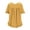 Yellow, variant on Zpanxa Ruffle Detail Button Top, Women's Ramie Short Sleeve Blouse, Pure Color Relaxed Fit for Spring