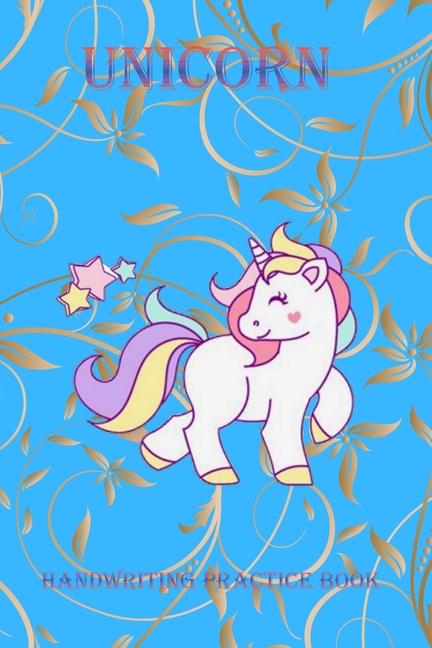 nr tree press house unicorn handwriting practice book cute unicorn