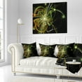 thumbnail image 2 of Designart Soft Yellow Fractal Flower Design - Floral Throw Pillow - 16x16, 2 of 4