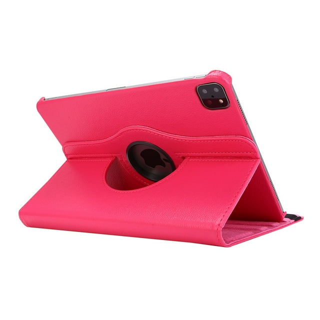 New iPad 2 3 4 Leather Case,360 Degree Rotating Stand Smart Cover with Auto Sleep Wake for Apple iPad 2 3 4 Tablet (Rose)