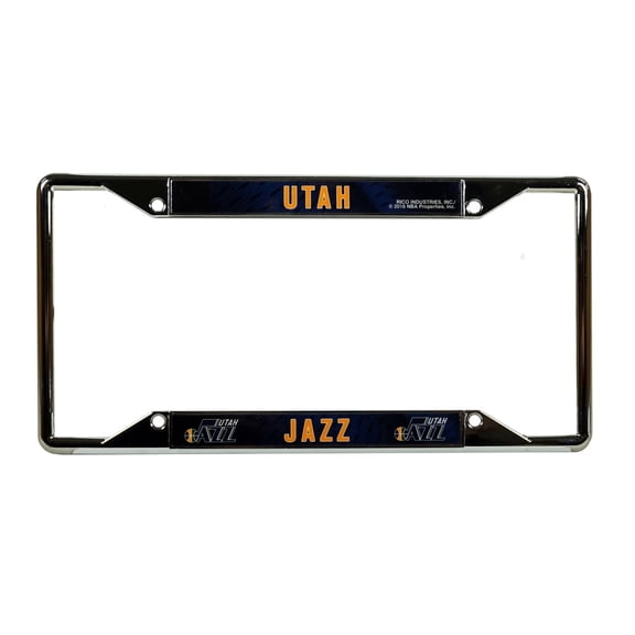 Utah Basketball Jazz Chrome EZ View License Plate Frame