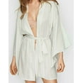 thumbnail image 2 of Victoria's Secret Dream Angels Short Satin Kimono Angel Rhinestone Robe White Size Med/Large Nwt, 2 of 3