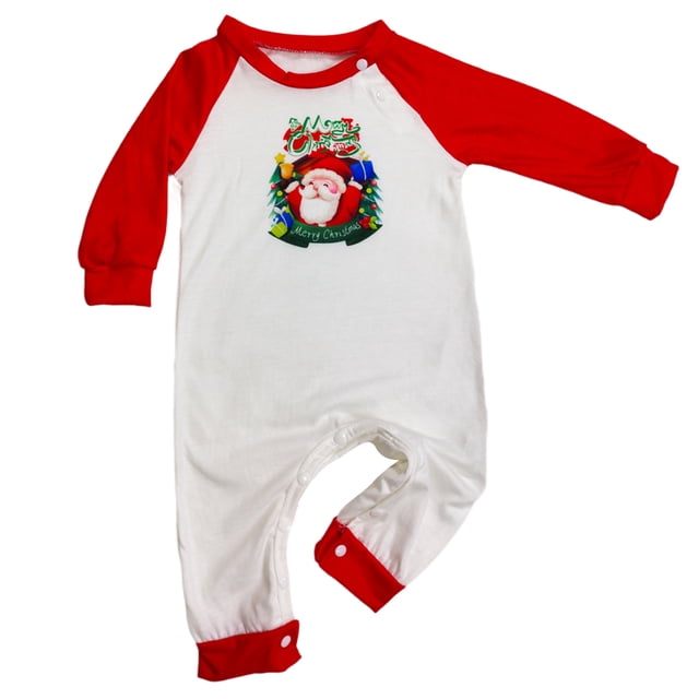 Conjunto De Pijamas De 2 Piezas Conjunto de pijama familiar de 2 piezas, estilo navideño, patrón de Papá Noel, traje diario a cuadros Ygjytge Bebé Rojo 3-6M para Niño