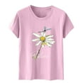 thumbnail image 3 of Cilsoka Linen Shirts for Women Loose Fit Flowy Tops for Women Boho Workout Tops for Women Short Sleeve Womens Blouses Short Sleeve Button Up My Orders Placed, 3 of 4