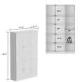 thumbnail image 6 of WIAWG 78.7" Bookcase with Glass Doors, Tall Wooden Display Cabinet for Home Office Living Room, 6 of 7