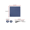 thumbnail image 3 of Conjunto de corbata de lunares INSPIRE CHIC para hombres, pin de corbata, gemelos, pañuelo de bolsillo, boda de negocios azul marino, 3 of 6