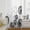White Black, variant on Dandelion Sheer Curtains 45 Inches Long for Living Room/Bedroom, Black White Modern Country Rustic Plants Rod Pocket Voile Kitchen Curtains & Drapes Window Treatment 1 Panel, 52"W x 45"L