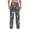 thumbnail image 3 of Picia Coffee Lover Print Mens Soft Woven Cotton Elastic Waistband Sleep Pajama Pant Lounge Sleep Pant With Pockets And Drawstring-Medium, 3 of 9