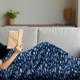 thumbnail image 3 of Fishes Soft Flannel Fleece Blanket, Silhouettes of Aquarium Animals in Watercolor Effect Marine Life Illustration, Cozy Plush for Indoor and Outdoor Use, 70" x 90", Navy Blue Seafoam, by Ambesonne, 3 of 5