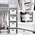 thumbnail image 4 of 2-Pack Large Lidded Plastic Storage Bin with Handles, Collapsible Storage Basket, Rectangle Storage Box, Stackable Storage Container, Utility Crates, 56 Qt, 17.3 x 13 x 8.3 Inches, Off White, 4 of 7