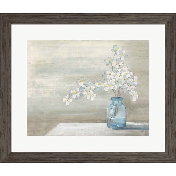 Great Art Now Dogwood Bouquet by Julia Purinton, Framed Wall Art, 25.5W x 21.75H