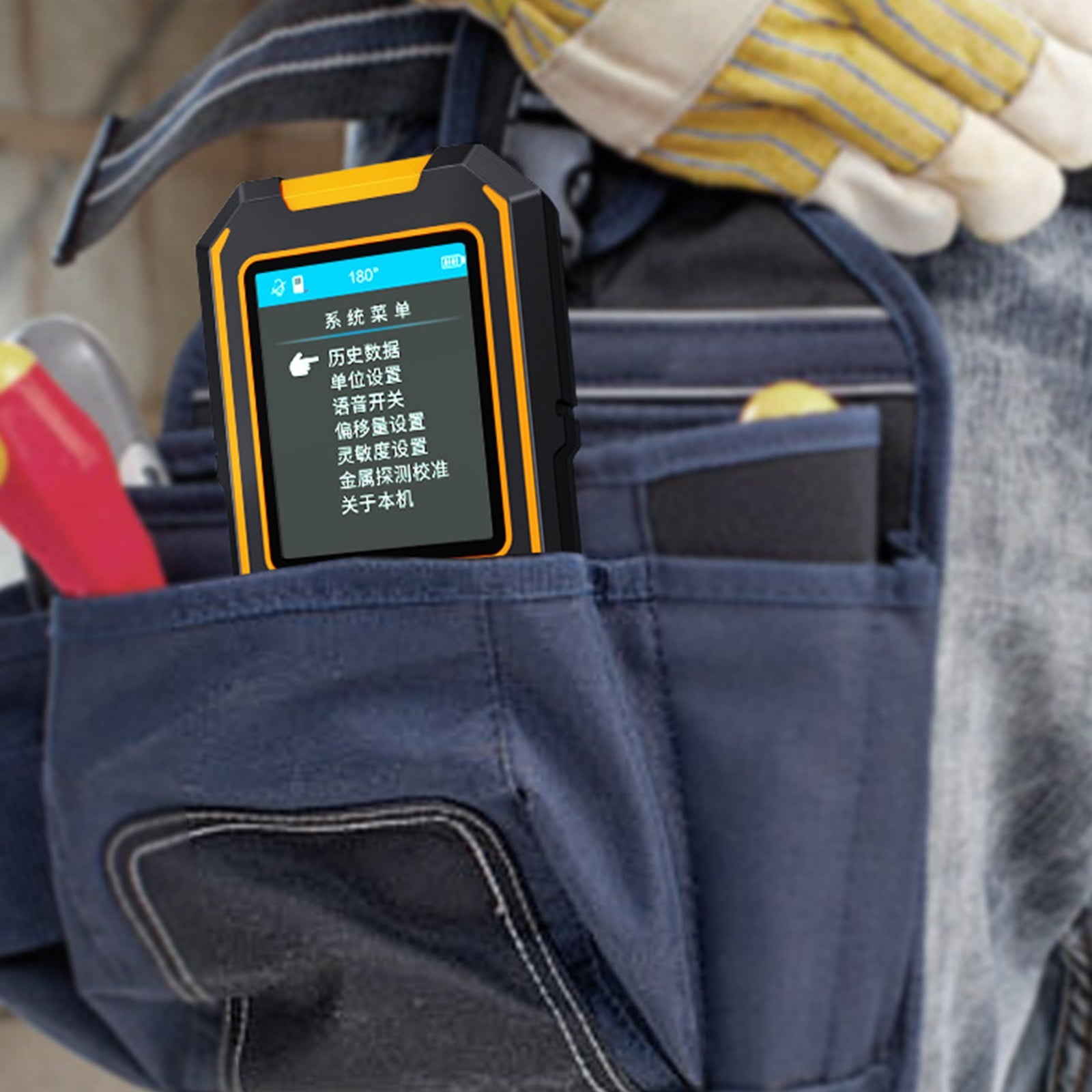 Lightweight Handheld Wall Detectors With High Accuracy LCD Screen And Sound Alarms Wall Scanner For Concealed Objects