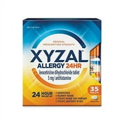 Xyzal Allergy Tablet, 35 Count, Yellow (Pack of 1), 230146
