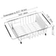thumbnail image 5 of iPEGTOP Escurreplatos multifuncional expandible sobre el fregadero o en el mostrador, escurridor de platos, estante organizador con soporte para cubiertos de utensilios blancos, acero inoxidable inoxi, 5 of 5