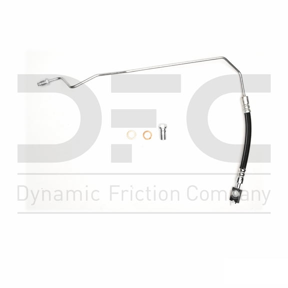 Rear Lower Right Dynamic Friction Company Brake Line Hose 350-74050 For 1999-2004 Audi A6, 1999-2005 Volkswagen Passat