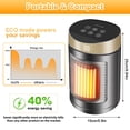 thumbnail image 3 of Heaters for Indoor Use Space Heaters Eco Electric Heaters for Inside Home 1500W PTC Ceramic Heater for Garage Heaters ，Small&Large room，Store，6 Modes with Remote，Rapid Heating, 3 of 13