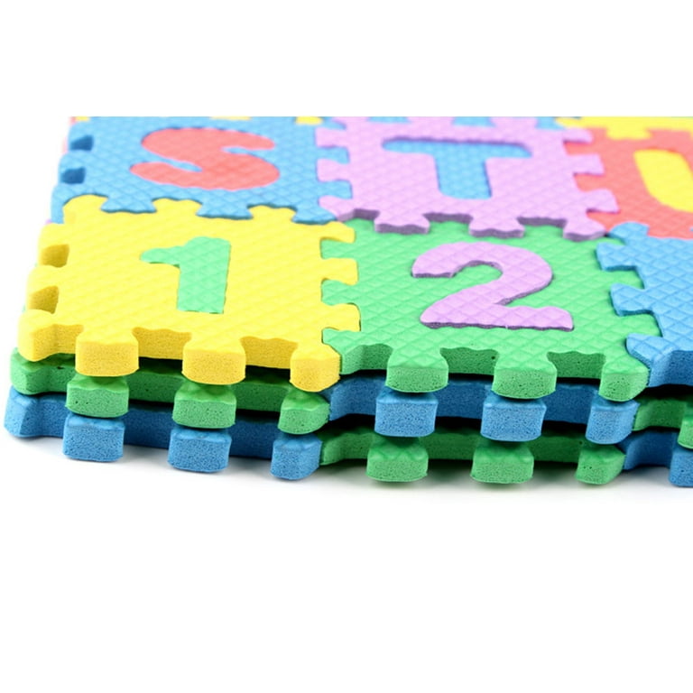 Multicolor Interlocking 36 Pcs Mini Puzzle Foam Mat for Kids, Learning  Alphabet