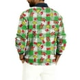 thumbnail image 3 of Christmas Reindeer Shirt Men'S Crewnecks Ugly Christmas Sweatshirt With Fleece Liner Light Green XXXL, 3 of 4