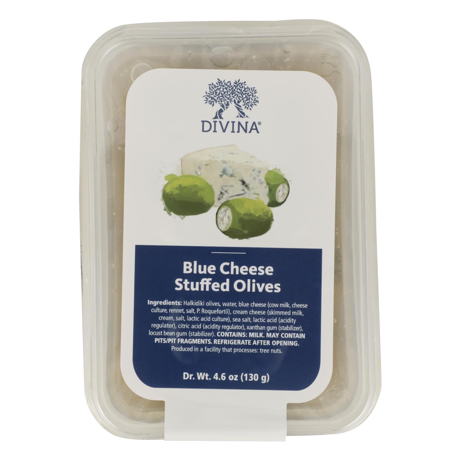 (Pack 6)Divina Olives Stuffed Blue Cheese, 4.6 oz.