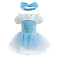 thumbnail image 2 of QEFJNO 6-24M Baby Girl Princess Dress Up Clothes Romper Dress + Headband Set Halloween Christmas Birthday Party Tulle Dresses, 2 of 15