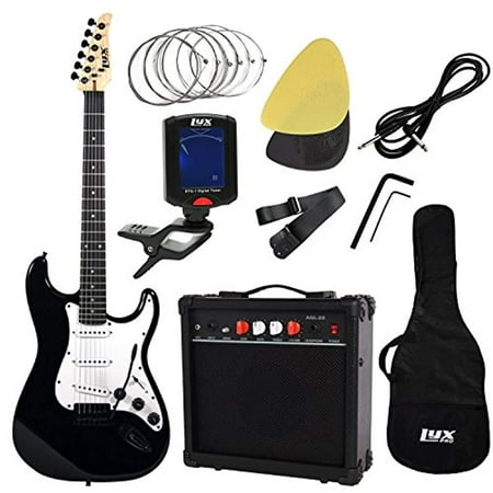 LyxPro Complete Beginner Starter kit Pack Full Size Electric Guitar with 20w Amp, Package Includes All Accessories, Digital Tuner, Strings, Picks, Tremolo Bar, Shoulder Strap, and Case