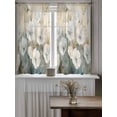 thumbnail image 4 of White Spring Floral Curtains 45 Inch Length, Sheer Curtains for Bedroom Living Room Window Modern Oil Painting Farmhouse Rod Pocket Voile Drapes Kitchen Curtains Small Half Window 42"x45" 2 Panels, 4 of 6