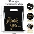 thumbnail image 2 of 50 Pack Retail Plastic Shopping Bags,11.8x7.8In Thank You Merchandise Bags for Business,Portable Gift Bags,for Bakeries,Jewelry Stores,Snack Stores (Black), 2 of 7
